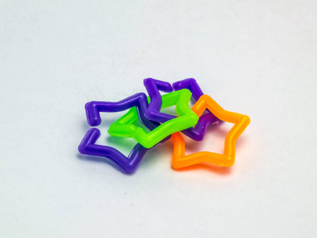 colorful star chain toyの写真素材