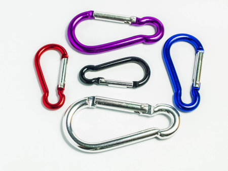 five colorfue snap hooksの写真素材