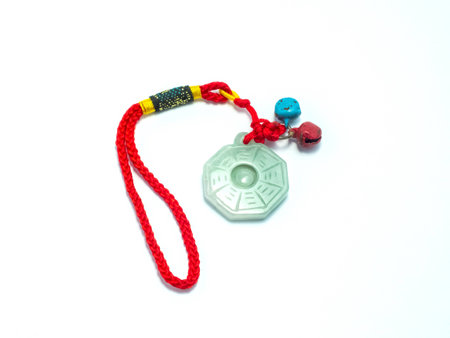 Octagon jade charmの写真素材