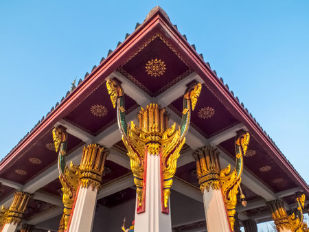 ceiling of a templeの写真素材