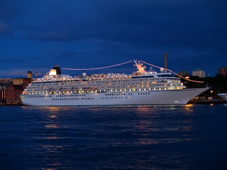 ships at the center of Stockholm, Swedenの写真素材