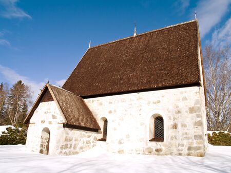 old church at Liden, Swedenの写真素材