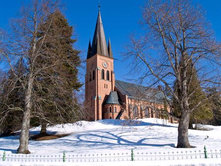 new church Alno, northern Swedenの写真素材