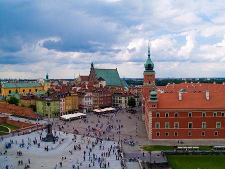 Old town square, Warsaw, Polandの写真素材