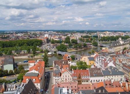 old town from above of  Wroclaw, Polandの写真素材