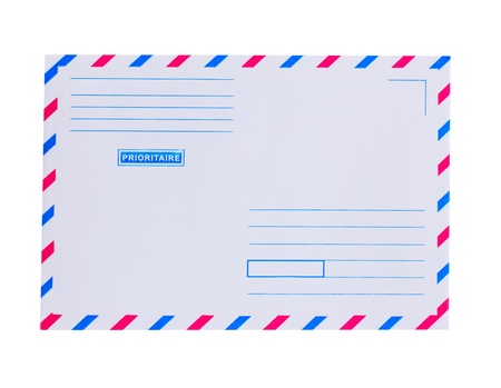priority  mail envelope isolated on white backgroound