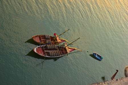 rabelo boats, Porto, Portugの写真素材