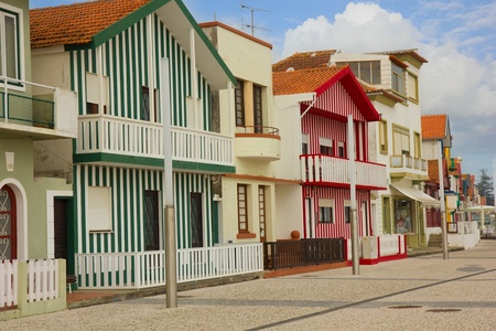 Costa Nova, Aveiro, Portugalの写真素材