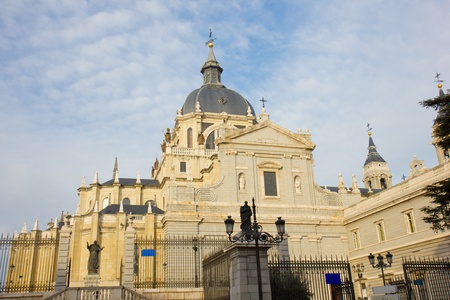 Cathedral church of Almudena in Madrid, Spainの写真素材