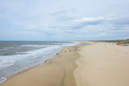 North Sea and beach near Hague, Netherlands