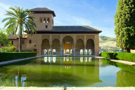 Torre de las Damas in the Alhambra of Granada, Spainのeditorial素材