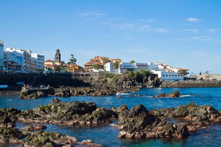 old town, Puerto de la Cruz, Tenerife, Spainの写真素材