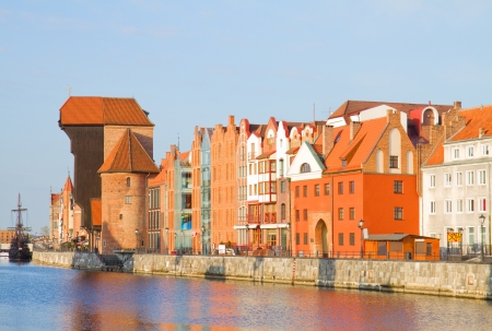Old town waterfront, Gdansk ,  Polandの写真素材