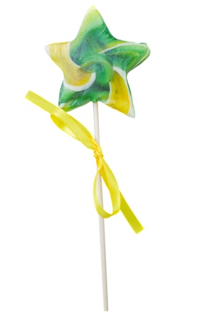 star candy isolated on white backgroundの写真素材