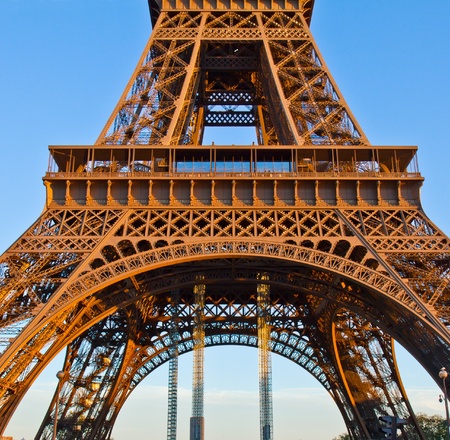 detail of eiffel tower pillars, Paris,  Franceの写真素材