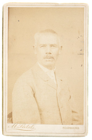 POLAND CIRCA 1920s: An antique photo of man in 50sのeditorial素材