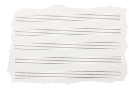 torned sheet of note papers    isolated on white backgroundの写真素材