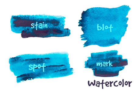 blue painted spotsのイラスト素材