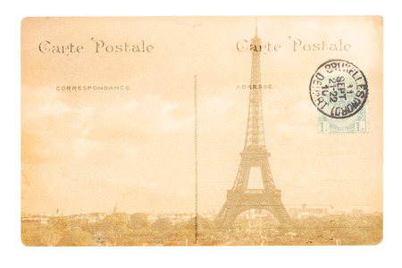 old Paris postcardの写真素材