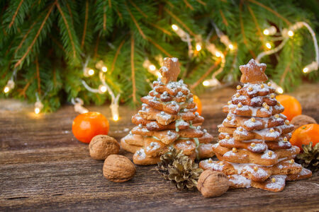 gingerbread christmas treeの写真素材
