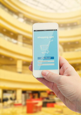 mobile shopping conceptの写真素材