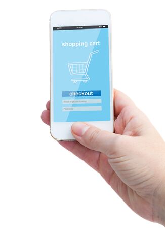 mobile shopping conceptの写真素材