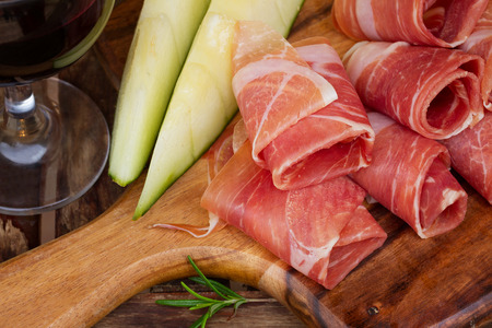 platter of hamの写真素材