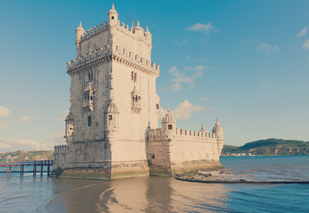 Torre of Belem, Lisbon, Portugalのeditorial素材