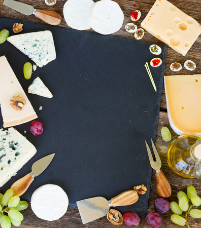 Various types of cheeseの写真素材