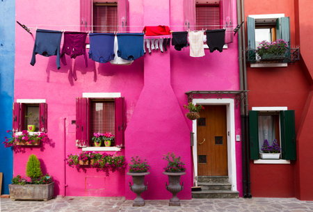 Butano island, Venice, Italyのeditorial素材