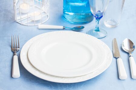 Tableware - set of plates, cups and utencils