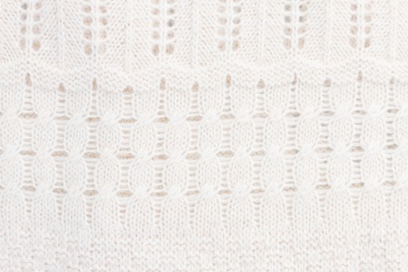 texture of white warm knitted soft sweater macro background