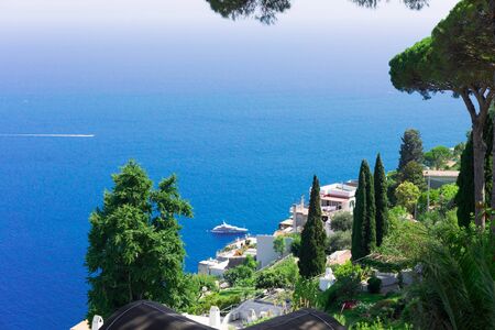 Tyrrhenian Sea waters and Amalfi coast Italy