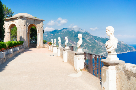 beautiful details of Ravello village, Amalfitana coast of Italy at summerの写真素材