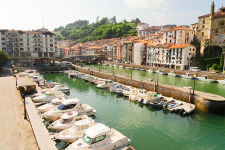 Ondarroa historical old town, Pais Vasco Spainの写真素材