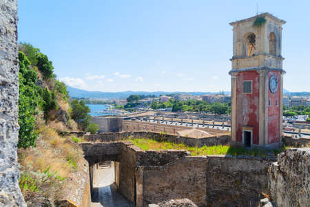 details of old fortress in Corfu town Kerkyra, Greeceの写真素材