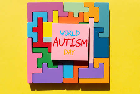 jigsaw puzzles, world autism awareness day conceptの写真素材