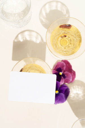 Pansy flowers styled stock scene, for wedding invitation, product showcase or styled presentation...