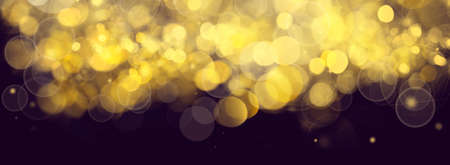 chrismas background with golden beams and sparkles, web banner format