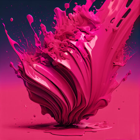 Viva magenta color paint, trending color of 2023の写真素材