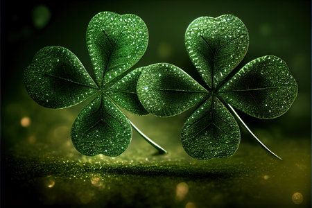 St Patricks Day background with shamrock clover