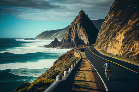 light trails from car fast motion, ai basedの素材