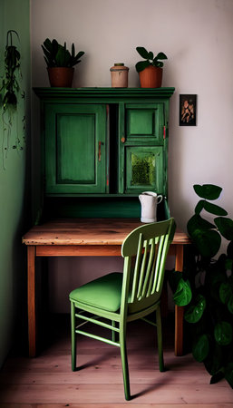 Interior of luxury home, art deco modern trendy living room, ai illustrationの素材