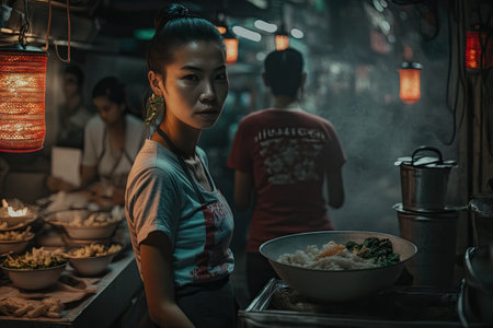 asian street food, ai generativeの素材