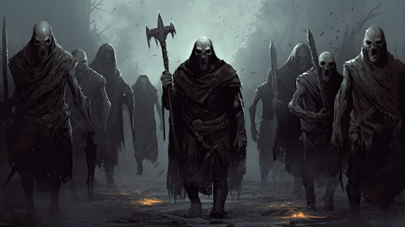 army of undead apocalypse horror monsterの素材