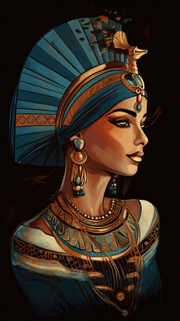 Nefertiti queen of ancient Egyptの素材