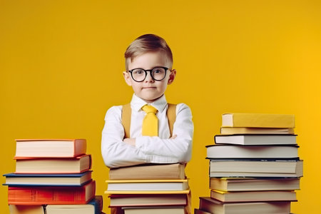 child with books, back to school conceptの素材