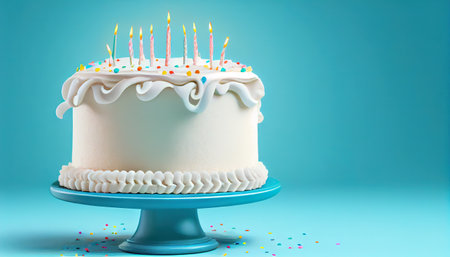 Happy birthday delisious cake, ai based illustrationの素材