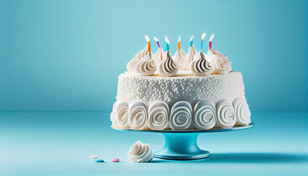 Happy birthday delisious cake, ai based illustrationの素材