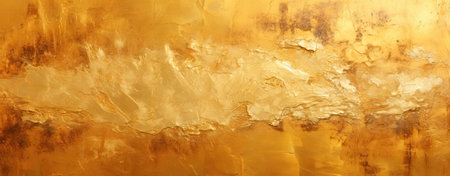 abstract gold art painting, web banner formatの素材